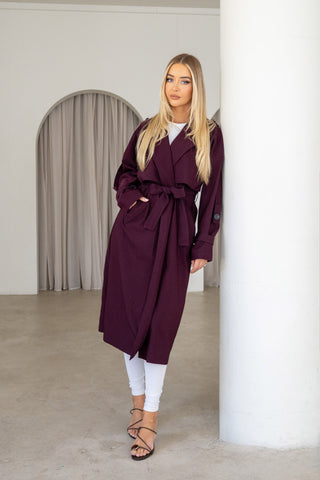 Layali Merlot Trench