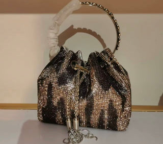 Crystal Luxe Bucket Bag