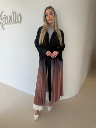 ombre pleated kimono